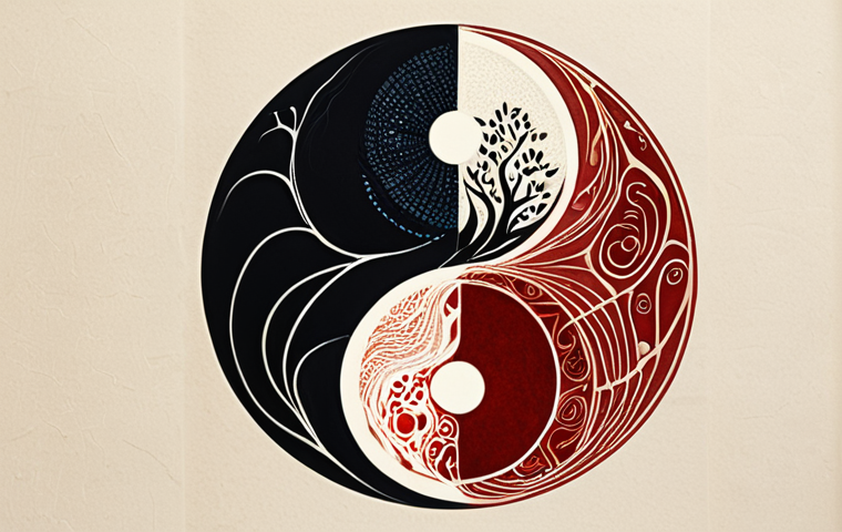 A serene, artistic depiction of the human body as a dynamic, interconnected ecosystem. Subtle flowing lines represent Qi, nurturing colors for Blood and Fluids, and a harmonious balance of light and shadow embodying Yin and Yang. Integrate abstract elements that symbolize a unique, personalized blueprint, like an intricate, tailored design, blending traditional Hanbang motifs with a modern, holistic aesthetic. Soft, natural lighting.